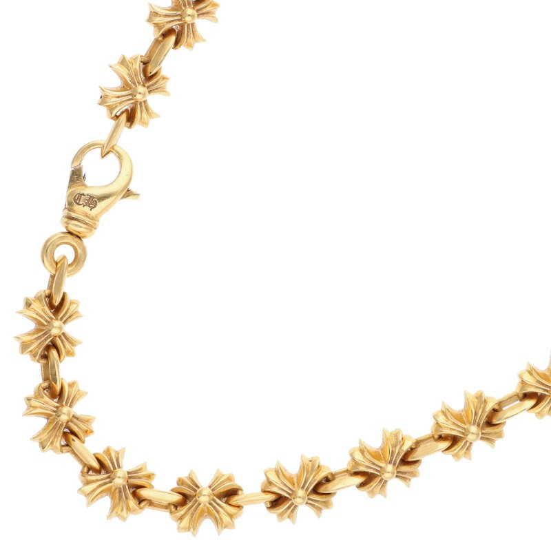 クロムハーツ サイズ:20inch 22K CH X LINK ゴールドネックレス 中古 SJ02