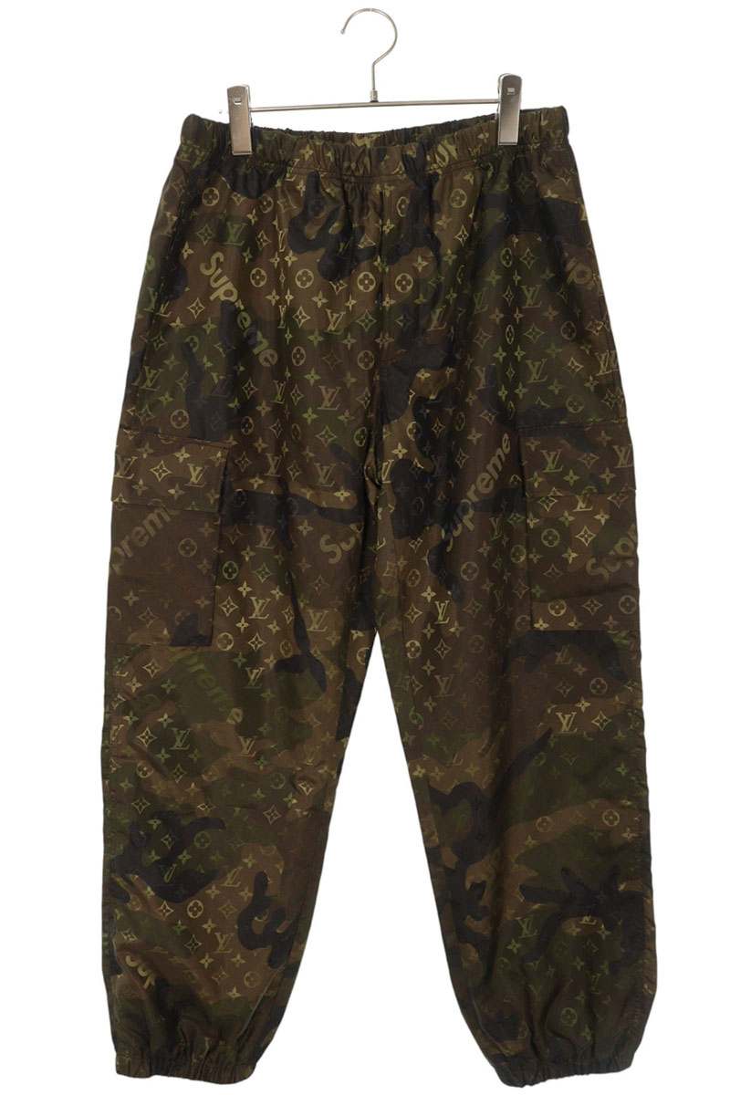 シュプリーム ルイヴィトン サイズ:40 LV Nylon Track Pants モノグラムナイロントラックロングパンツ 中古 SB01