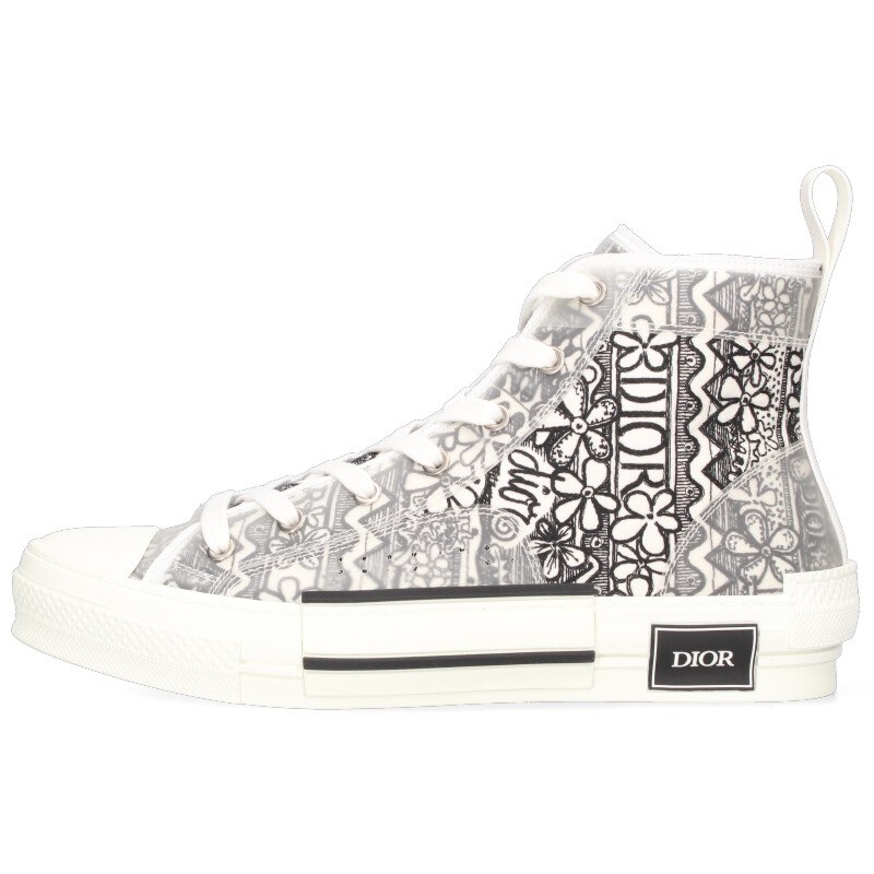 ディオール ショーン・ステューシー サイズ:42 B23 3SH118ZCO DIOR AND SWAWN刺繍総柄ハイカットスニーカー 中古 SB01