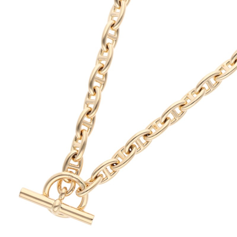 エルメス サイズ:62LINK Chaine d'Ancre TPM K18YGシェーヌダンクルTPMチョーカーネックレス 中古 SS13