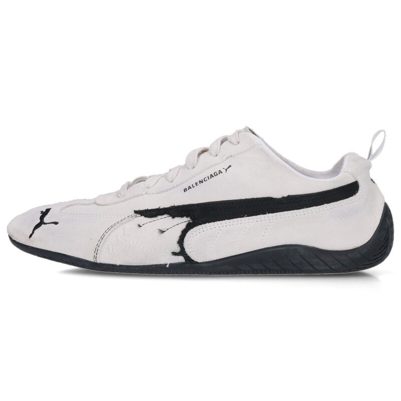 バレンシアガ プーマ サイズ:28.5cm SPEEDCAT 406519-01 スピードキャットデストロイ加工スニーカー 中古 SB01