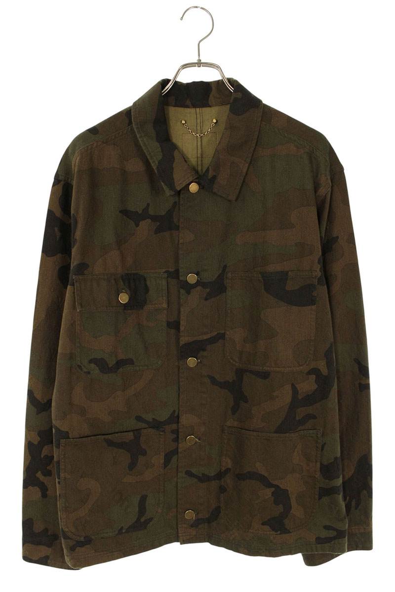 シュプリーム ルイヴィトン サイズ:56 17AW HDK91WDSQ LV Jacquard Denim Chore Coat モノグラムジャガードデニムジャケット 中古 SB01