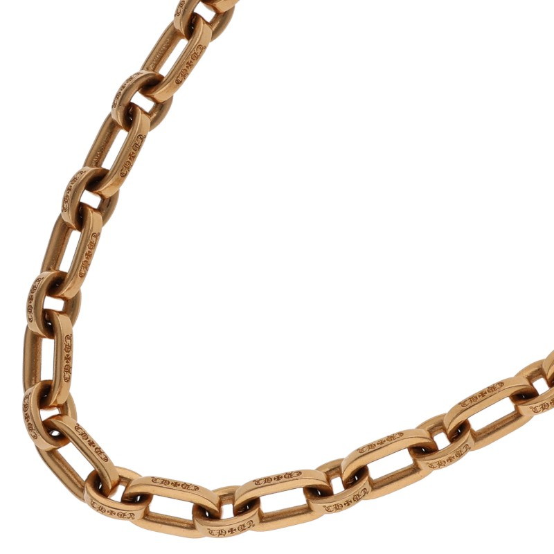 クロムハーツ サイズ:20inch 22k PAPER E CHAIN 20 ペーパーEチェーン20inch ゴールドネックレス 中古 SS07