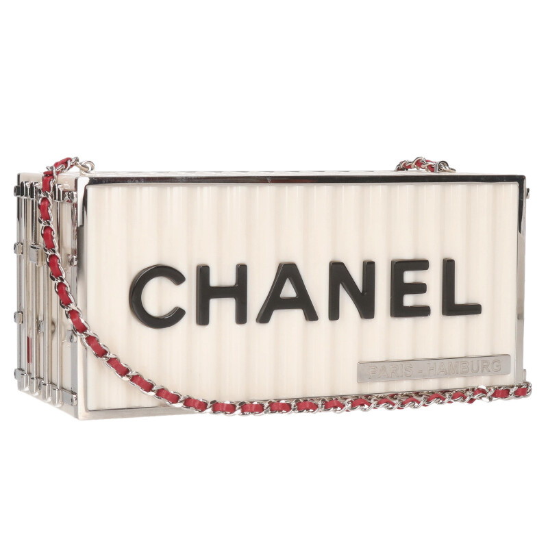 シャネル PARIS HAMBURG レジン パリ ハンブルク ミナウディエールショルダーバッグ 中古 GZ14