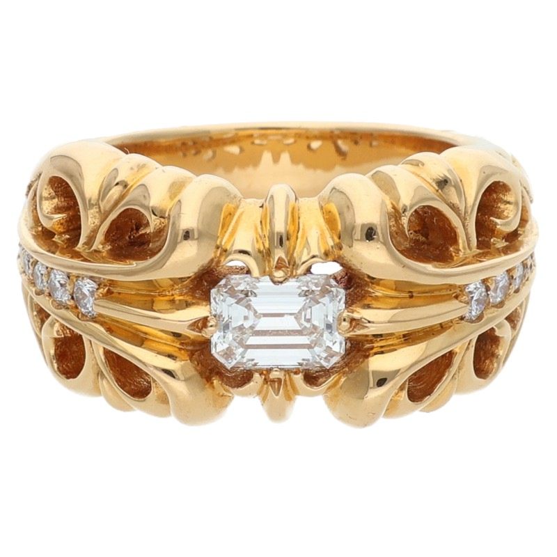 クロムハーツ サイズ:20号 22K K & T DIA バケットダイヤ ゴールドリング 中古 SJ02