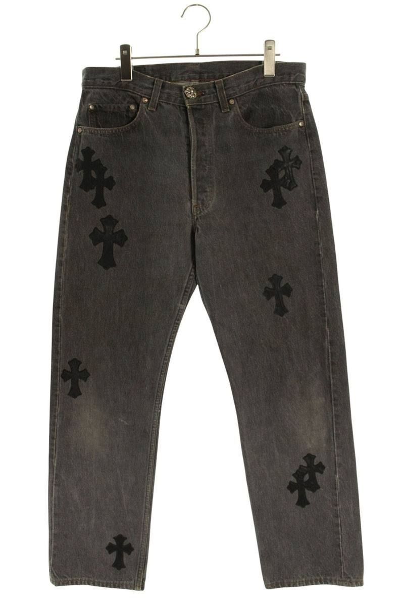 クロムハーツ リーバイス サイズ:31インチ U VNTG JEAN BLK RED TAB クロスパッチ付き501デニムパンツデニムパンツ 中古 SJ02