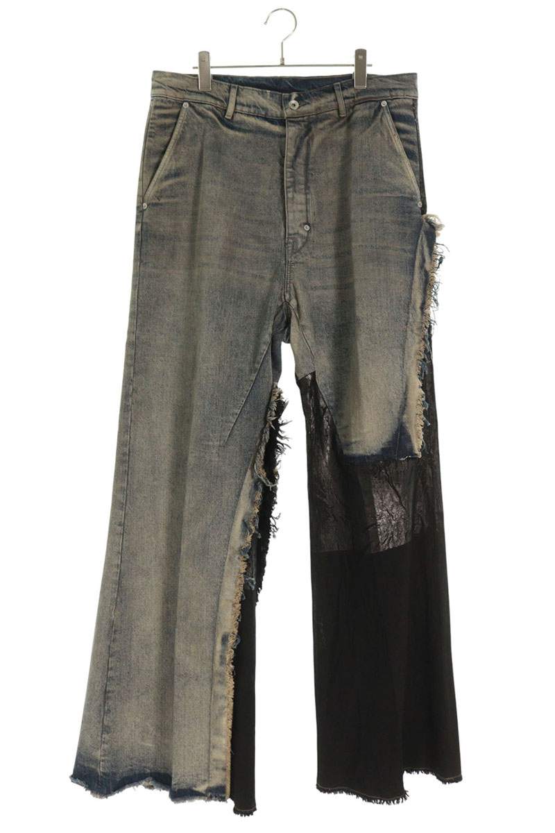 リックオウエンス サイズ:32 25AW RR02E1308Joris ドッキングフレアデニムパンツ 新古品 SB01