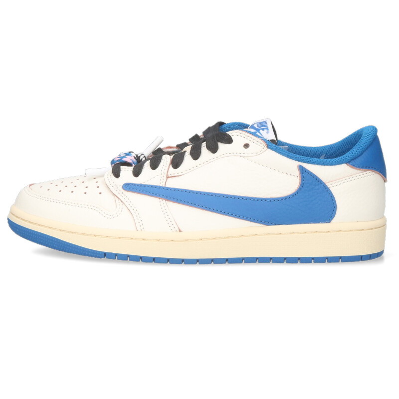ナイキ トラビススコット サイズ:27cm DM7866-104 Air Jordan 1 Low OG Sail Military Blue エアジョーダン1 ロー OGスニーカー 中古 S