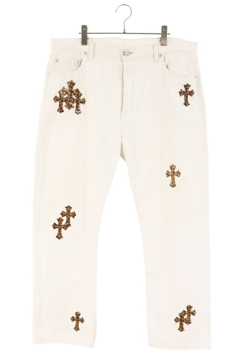 クロムハーツ リーバイス サイズ:36インチ U VNTG JEAN WH RED TAB ハラコレザークロスパッチリーバイス501デニムパンツ 中古 SJ02