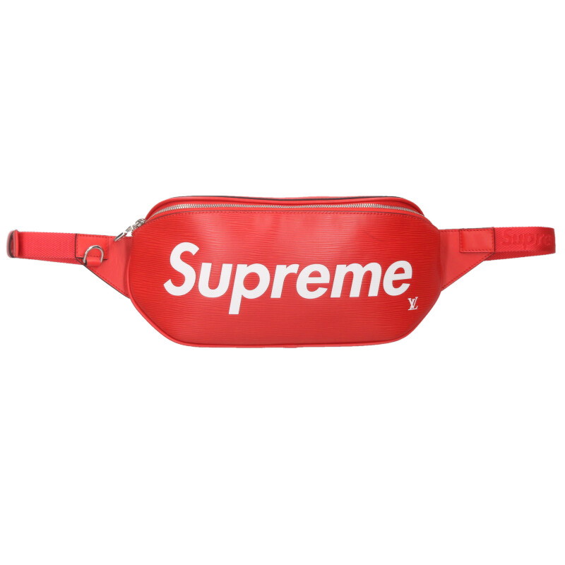 シュプリーム ルイヴィトン サイズ:PM 17AW LV Bumbag PM エピレザーボディバッグウエストバッグ 中古 OM10