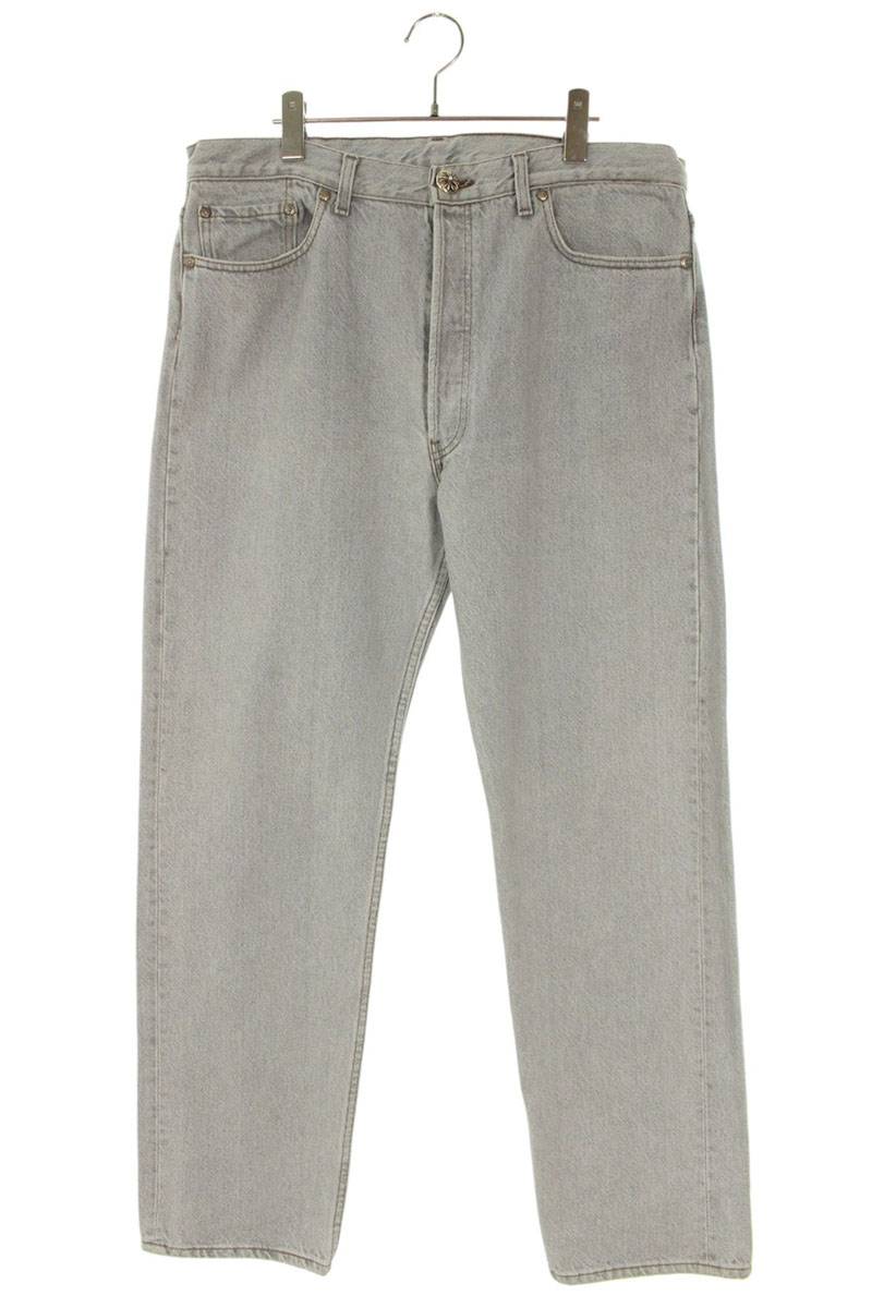 クロムハーツ リーバイス サイズ:36 U VNTG JEAN BLK RED TAB クロスボールボタンウォッシュド501デニムパンツ 中古 SS07