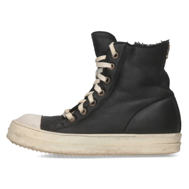 クロムハーツ リックオウエンス サイズ:41 RAMONES シルバー装飾レザーハイカットスニーカー 中古 SJ02