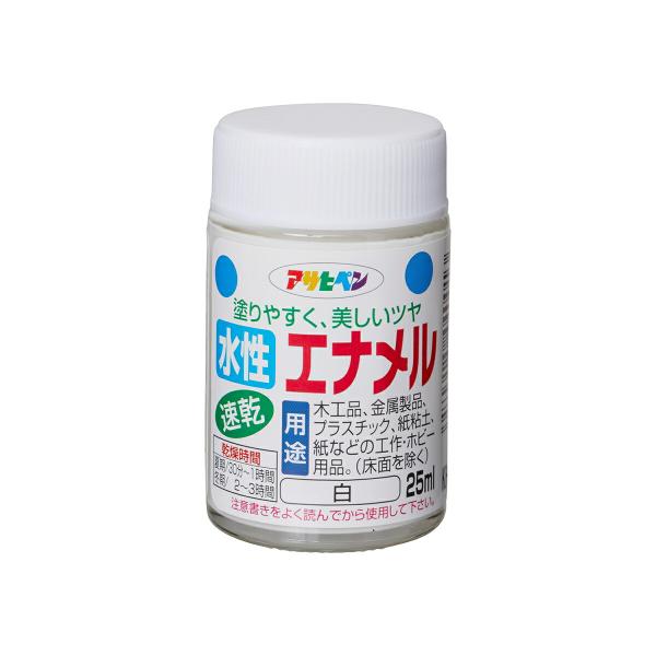 製品情報色：白容量：25ml標準塗り回数：2回塗り光沢：ツヤあり塗膜の仕上がり：不透明（下地を隠す）塗り面積（2回塗り）約0.1?0.3平方メートル乾燥時間：夏期／30?60分・冬期／2?3時間塗り重