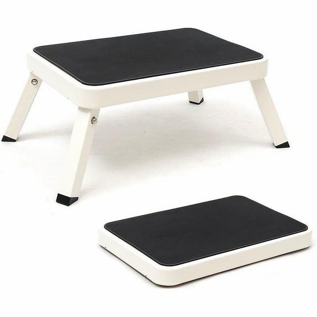 サイズ:46*28*18cm、収納サイズ:38*26*3.5cm、座面サイズ:38*26cm 安全性の向上：厚みを増した金属製の脚とステップの表面の模様により、ステップ台はより高い支持力と摩擦力を持ち