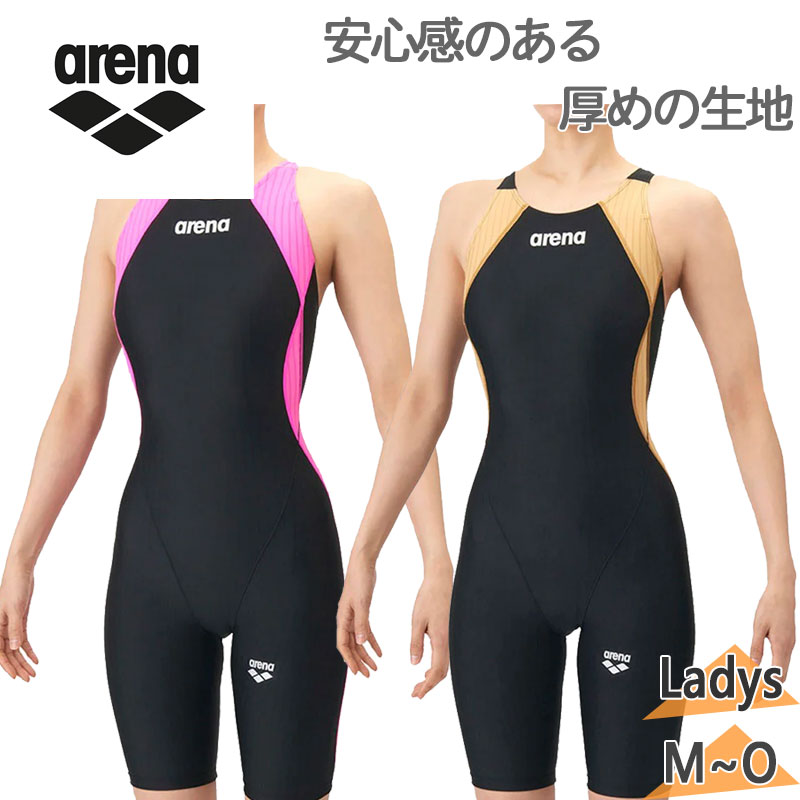 【10月10日まで 最大4%OFFクーポン&P最大10倍】 アリーナ arena スイミング アクアレーシング レーシングワンピーススパッツ オープンバック・ハーフレッグ レディース 競泳水着 スイムウェア 水泳 WA承認 初級 プール はっ水 大会 AS6SRC50L