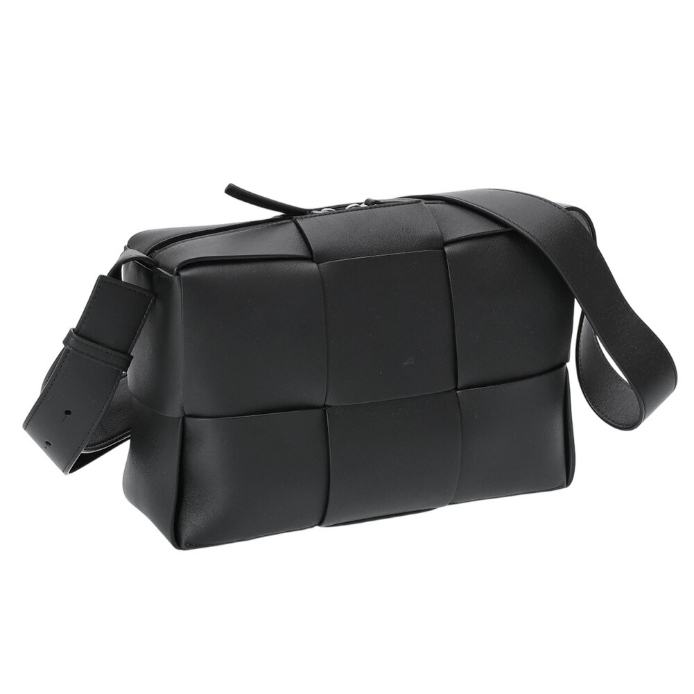 ボッテガヴェネタ／BOTTEGA VENETA アルコ カメラバッグ "メンズ マキシイントレチャート 斜め掛けショルダーバッグ・クロスボディ(ブ