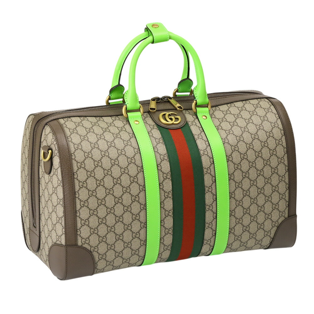 【クーポン3%OFF＆ポイント2倍】グッチ／GUCCI 〔Gucci Savoy〕ミディアム ダッフルバッグ GGキャンバス×レザー・南京錠付きボストンバ