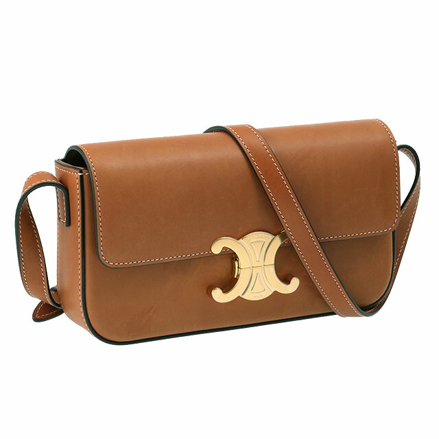 【クーポン3%OFF＆ポイント2倍】セリーヌ／CELINE トリオンフ ショルダーバッグナチュラルカーフスキン ショルダーバッグ・ポーチ(タン・