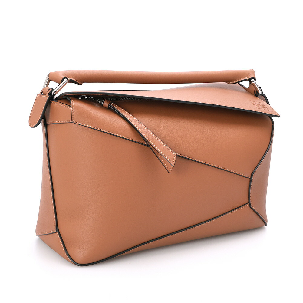 【クーポン5%OFF】ロエベ／LOEWE パズルエッジ バッグ ミディアム (クラシックカーフ) 2WAY・ハンド & ショルダーバッグ(タン/ブラウン)
