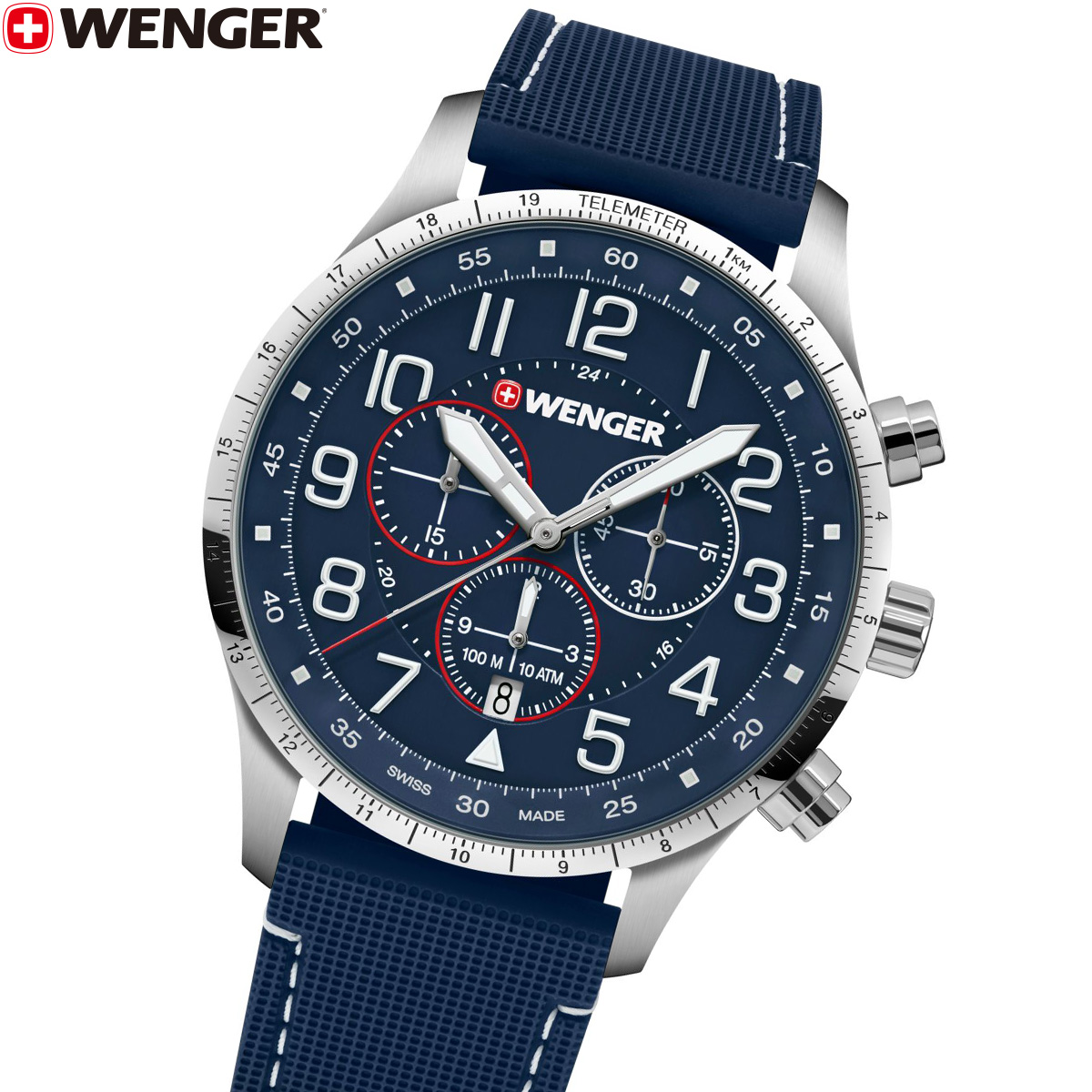 ウェンガー WENGER Attitude Chrono アティテュード クロノグラフ 腕時計 メンズ 01.1543.117