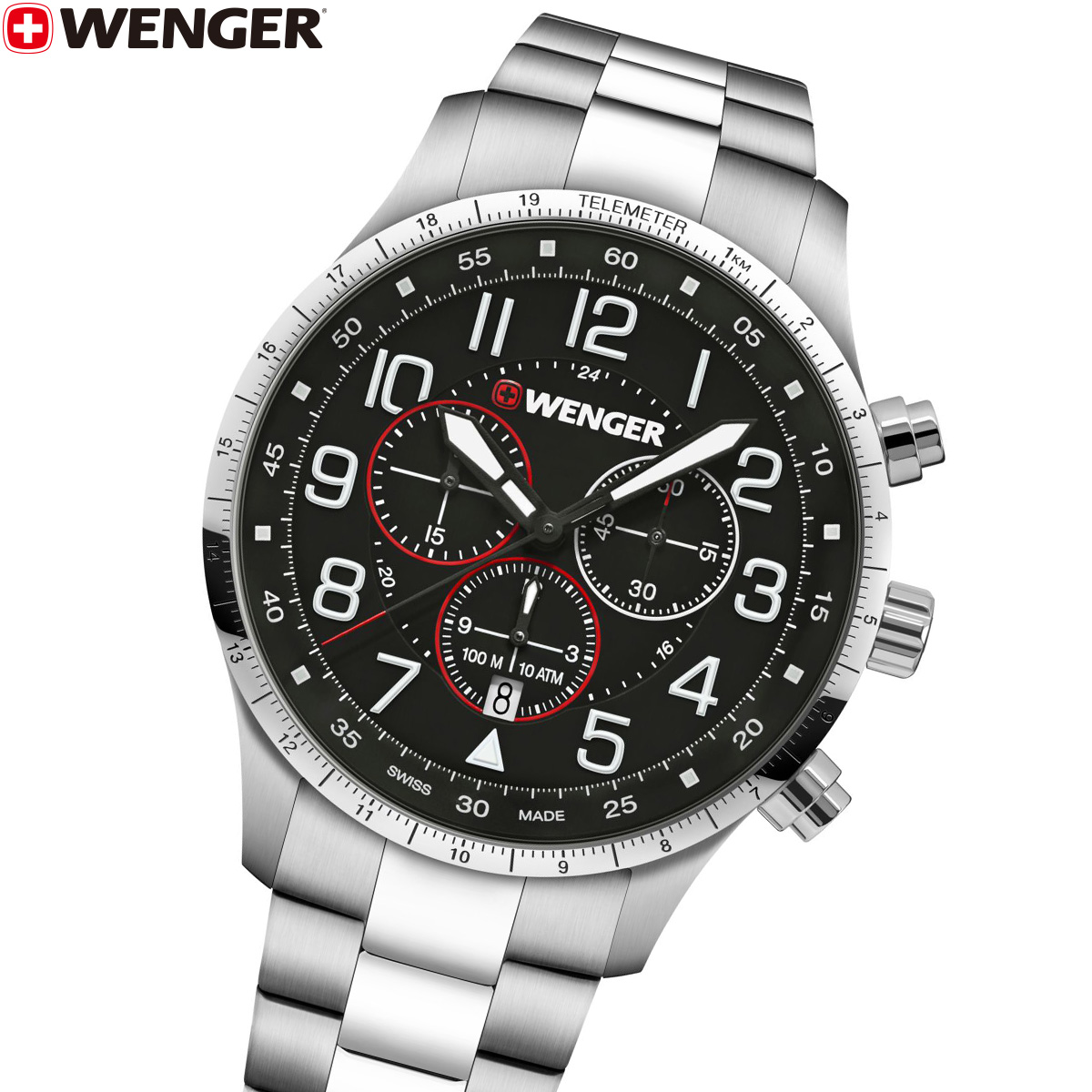ウェンガー WENGER Attitude Chrono アティテュード クロノグラフ 腕時計 メンズ 01.1543.120