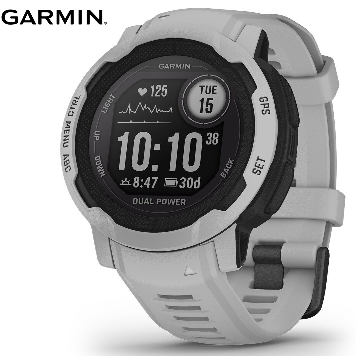 ガーミン GARMIN Instinct 2 Dual Power インスティンクト2 デュアルパワー GPS スマートウォッチ アウトドア 腕時計 メンズ レディース Mist Gray 010-02627-41