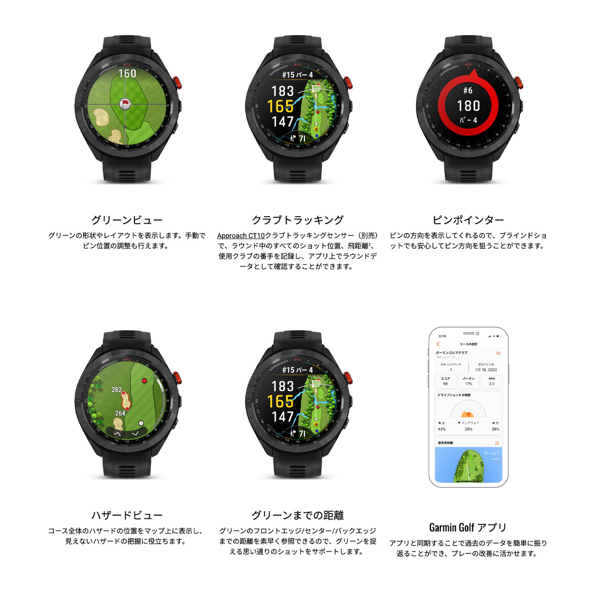 ガーミン GARMIN Approach S70 アプローチ S70 47mm ゴルフ GPS
