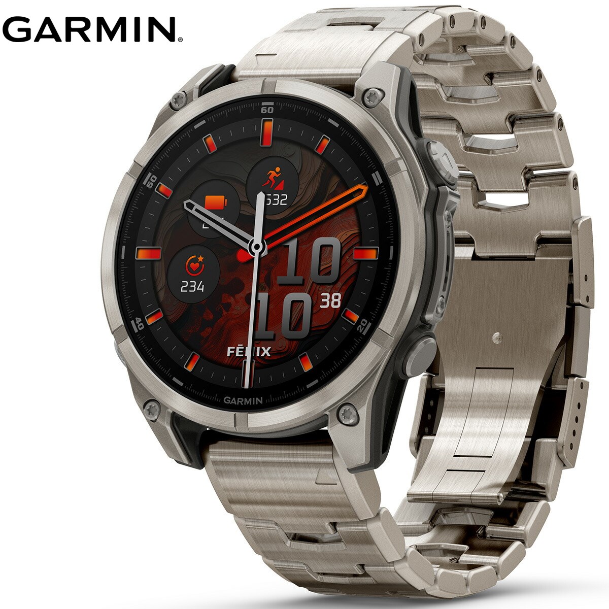 ガーミン GARMIN fenix 8 AMOLED 47mm フェニックス8 アモレッド 47ミリ GPS スマートウォッチ 腕時計 010-02904-47 Ti / MatalBand