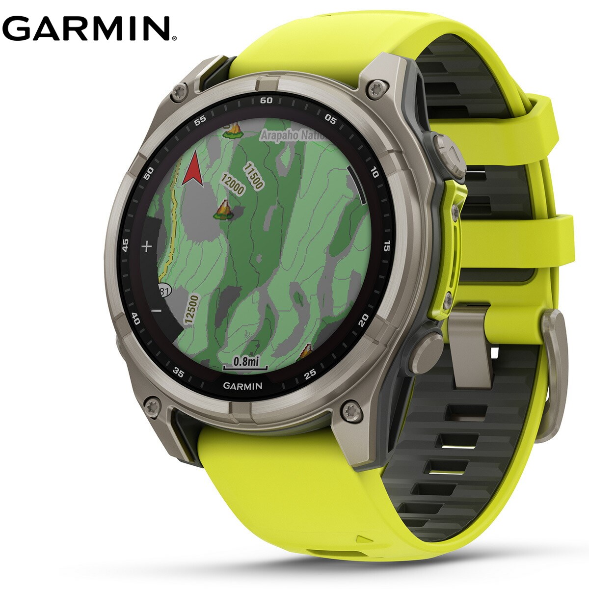 ガーミン GARMIN fenix 8 Sapphire Dual Power 47mm フェニックス8 サファイア デュアルパワー GPS スマートウォッチ 腕時計 010-02906-51 Ti / Amp Yellow