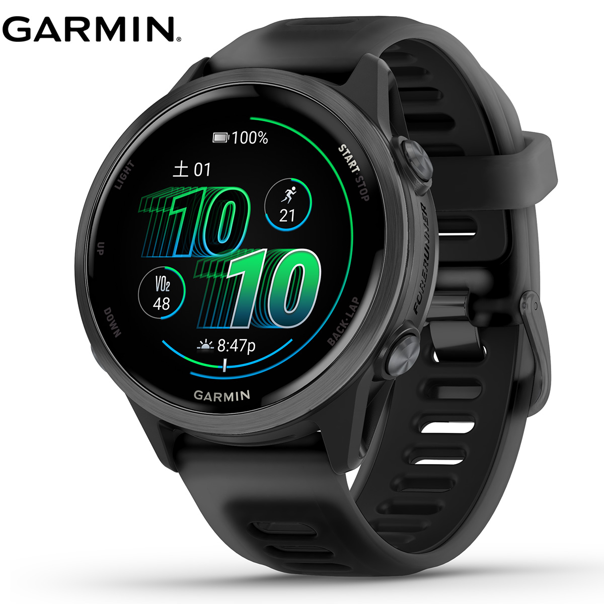 ガーミン GARMIN Forerunner 570 42mm フォアランナー 570 42mm GPS ランニング スマートウォッチ 010-02970-30 腕時計 メンズ レディース Black【2025 新作】