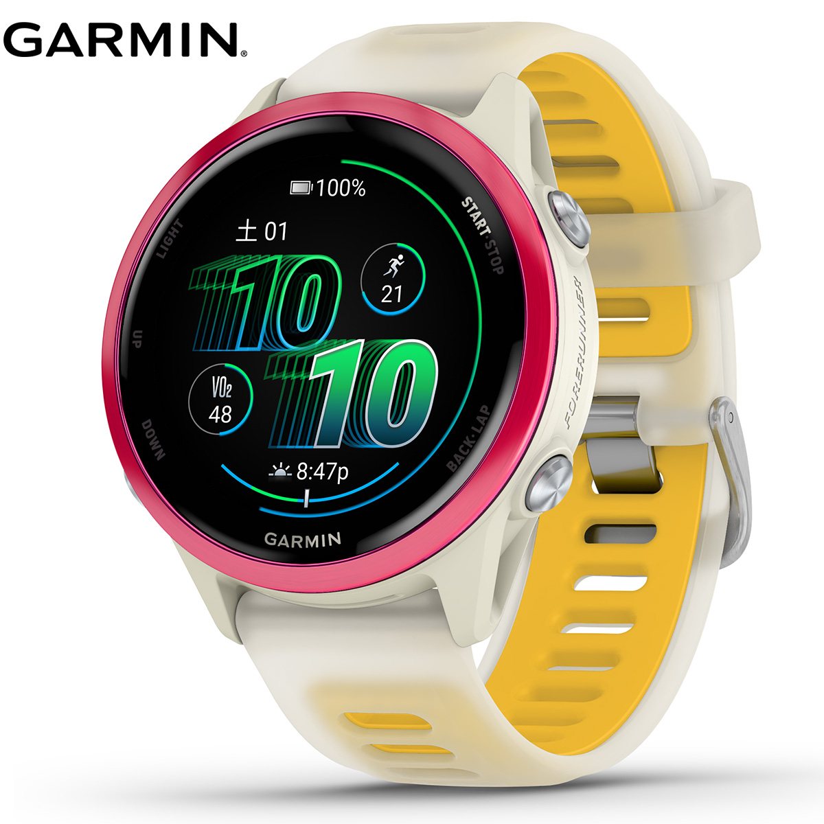 ガーミン GARMIN Forerunner 570 42mm フォアランナー 570 42mm GPS ランニング スマートウォッチ 010-02970-32 腕時計 メンズ レディース Raspberry/Mango【2025 新作】