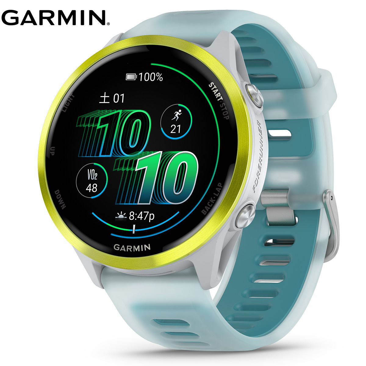 ガーミン GARMIN Forerunner 570 47mm フォアランナー 570 47mm GPS ランニング スマートウォッチ 010-02971-31 腕時計 メンズ レディース White/Amp Yellow【2025 新作】