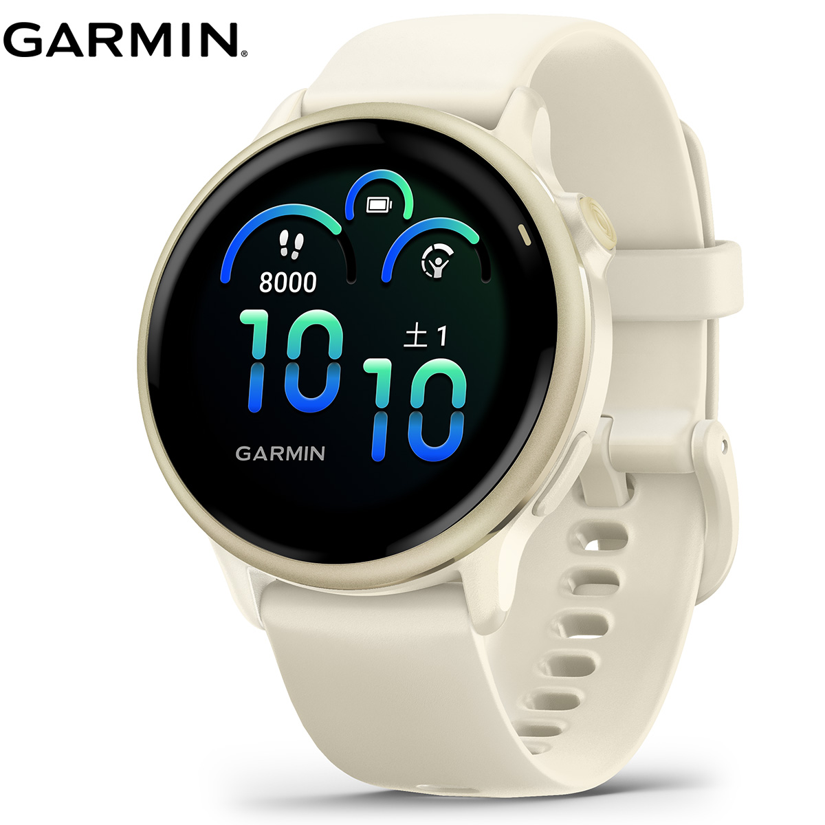 ガーミン GARMIN vivoactive 6 ヴィヴォアクティブ6 GPS スマートウォッチ ライフログ 腕時計 メンズ レディース 010-02985-31 Bone/Lunar Gold【2025 新作】