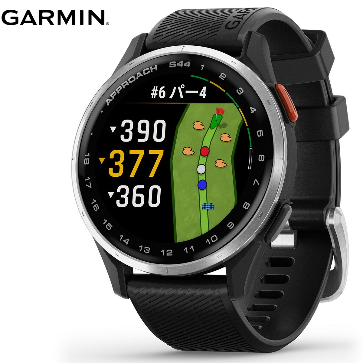 ガーミン GARMIN Approach S44 アプローチ S44 GPS スマートウォッチ ウェアラブル ゴルフ 腕時計 メンズ レディース 010-03009-20 Black