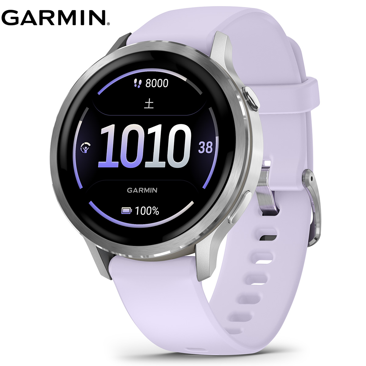ガーミン GARMIN Venu 4 41mm ヴェニュー4 41mm フィットネス GPS スマートウォッチ 腕時計 レディース 010-03013-31 Silver/Periwinkle【2025 新作】