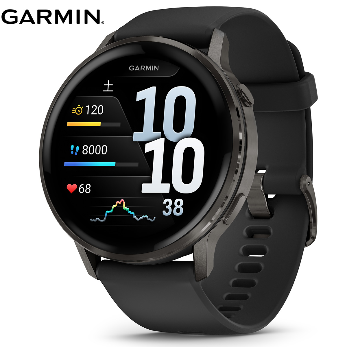 ガーミン GARMIN Venu 4 45mm ヴェニュー4 45mm フィットネス GPS スマートウォッチ 腕時計 メンズ レディース 010-03014-30 Slate/Black【2025 新作】
