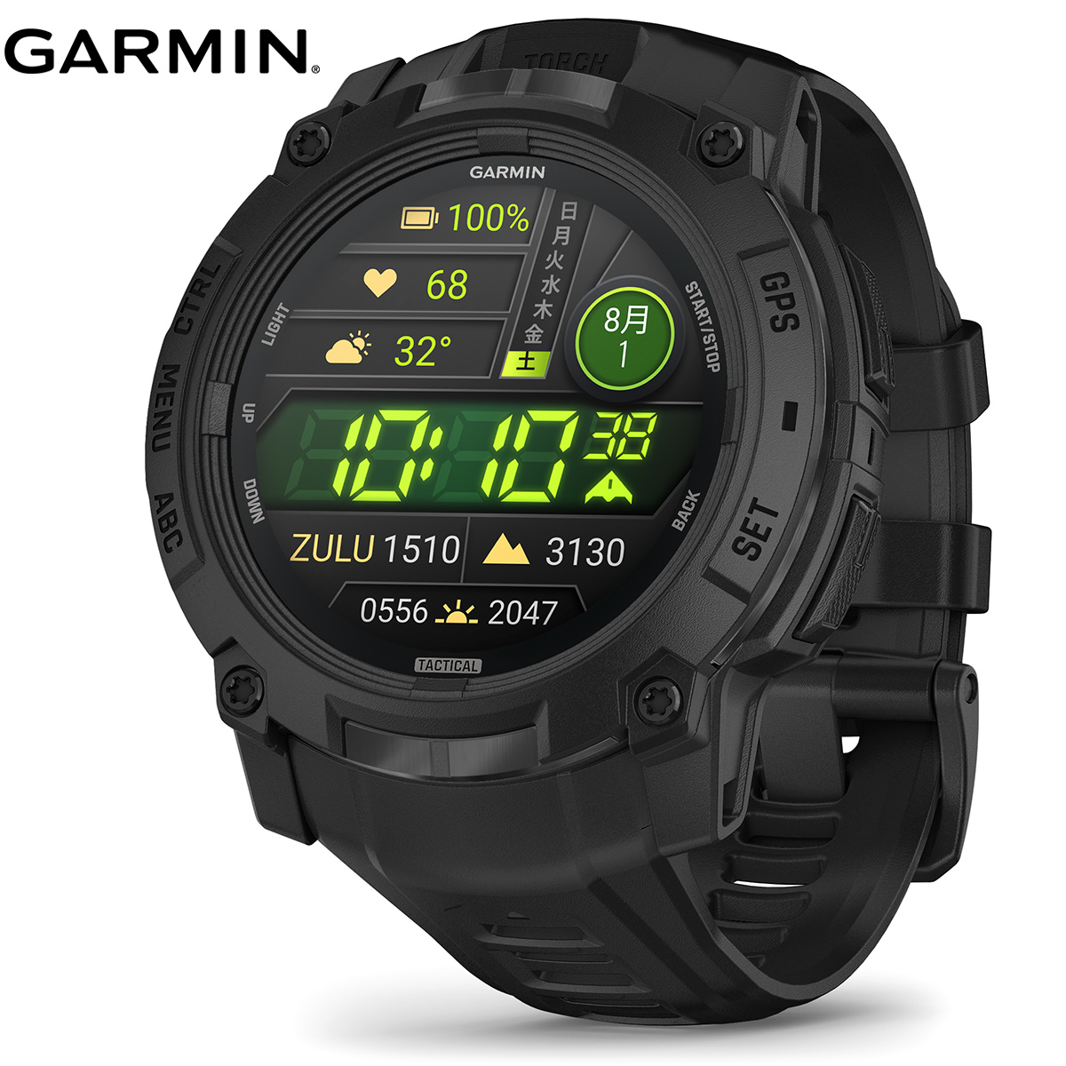 ガーミン GARMIN Instinct 3 Tactical AMOLED 50mm インスティンクト3 タクティカル アモレッド GPS スマートウォッチ アウトドア 腕時計 010-03020-80 Black【2025 新作】
