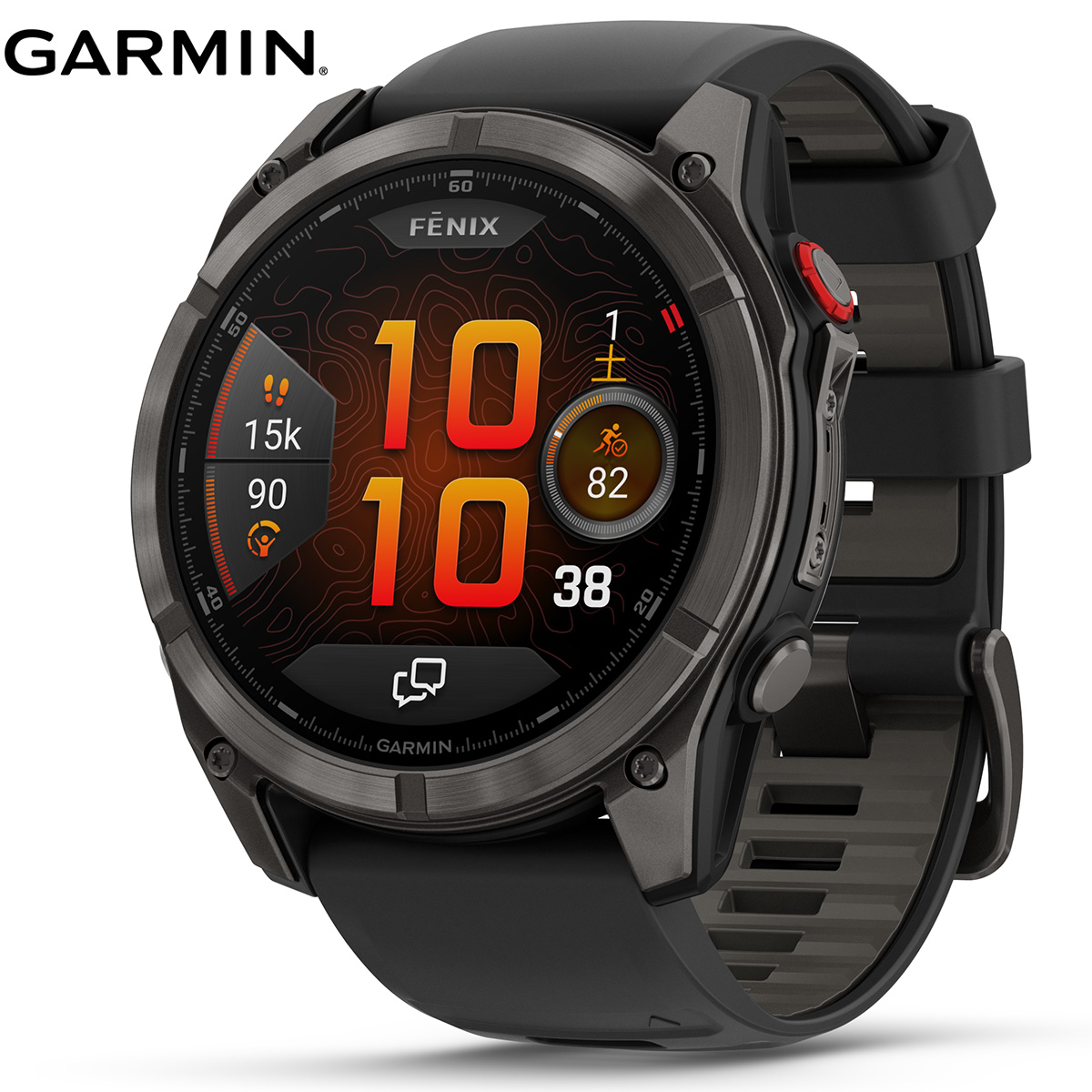 ガーミン GARMIN fenix 8 Pro Sapphire AMOLED 51mm フェニックス8 プロ アモレッド 51mm スマートウォッチ 腕時計 010-03199-21 Ti Carbon Gray DLC / Black【2025 新作】