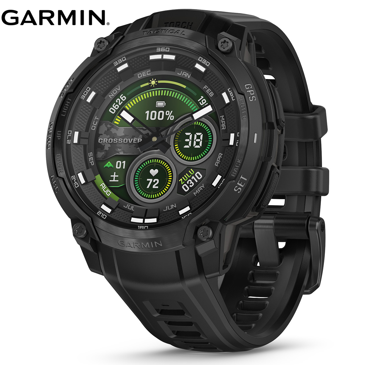 ガーミン GARMIN Instinct Crossover AMOLED Tactical インスティンクト クロスオーバー アモレッド タクティカル GPS スマートウォッチ 腕時計 010-03398-32【2025 新作】