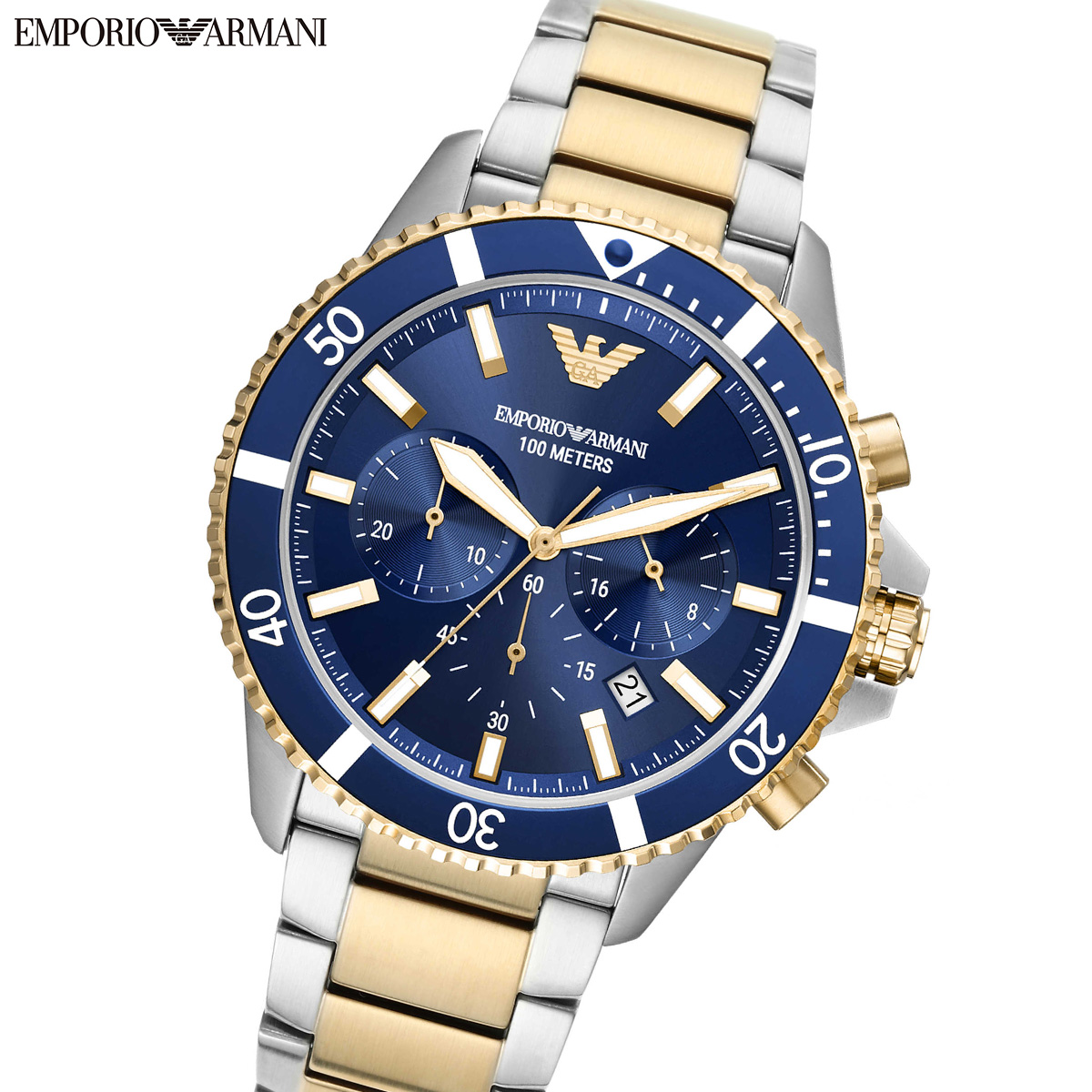 エンポリオアルマーニ EMPORIO ARMANI 腕時計 メンズ クロノグラフ ステンレススチールウォッチ AR11362