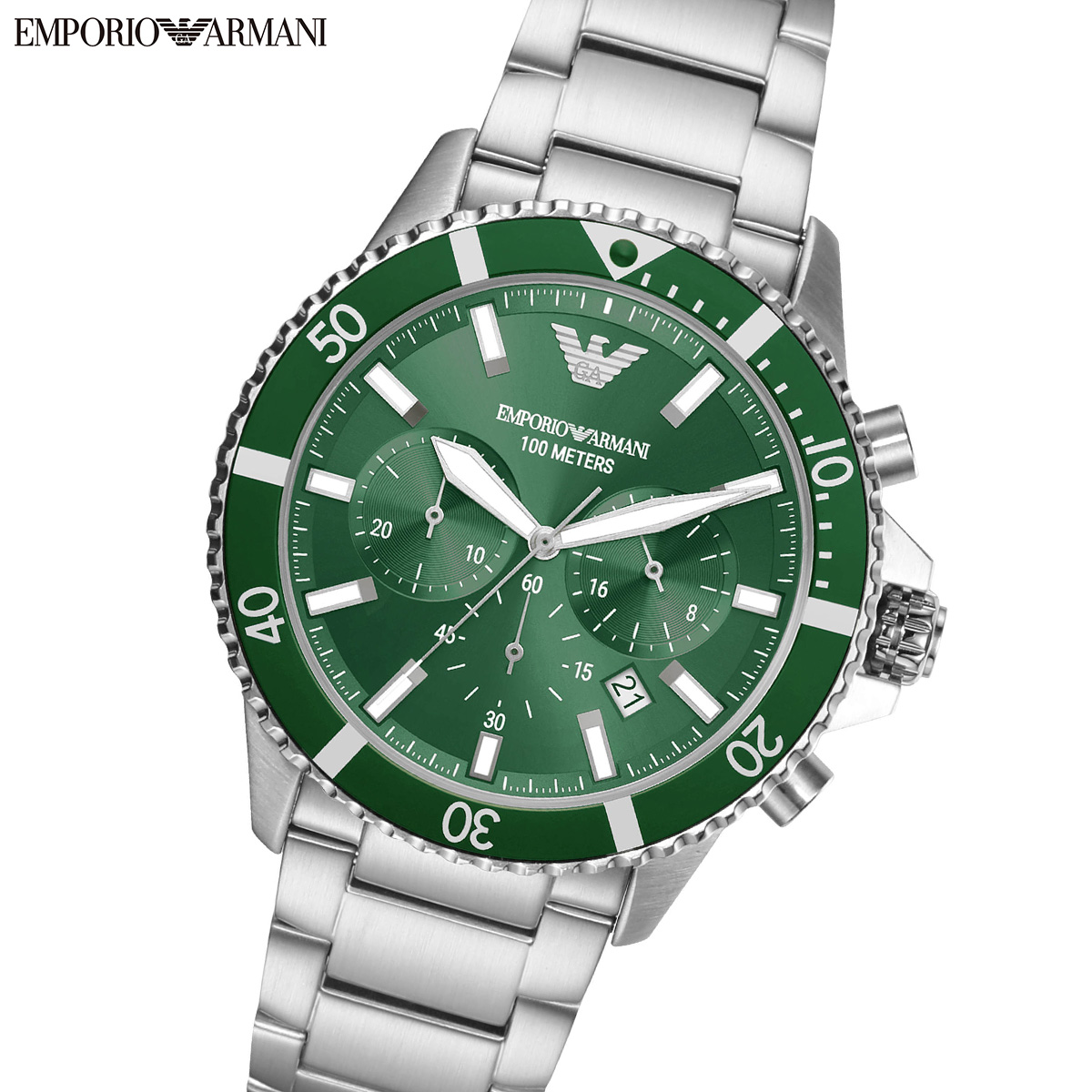 エンポリオアルマーニ EMPORIO ARMANI 腕時計 メンズ クロノグラフ ステンレススチールウォッチ AR11500