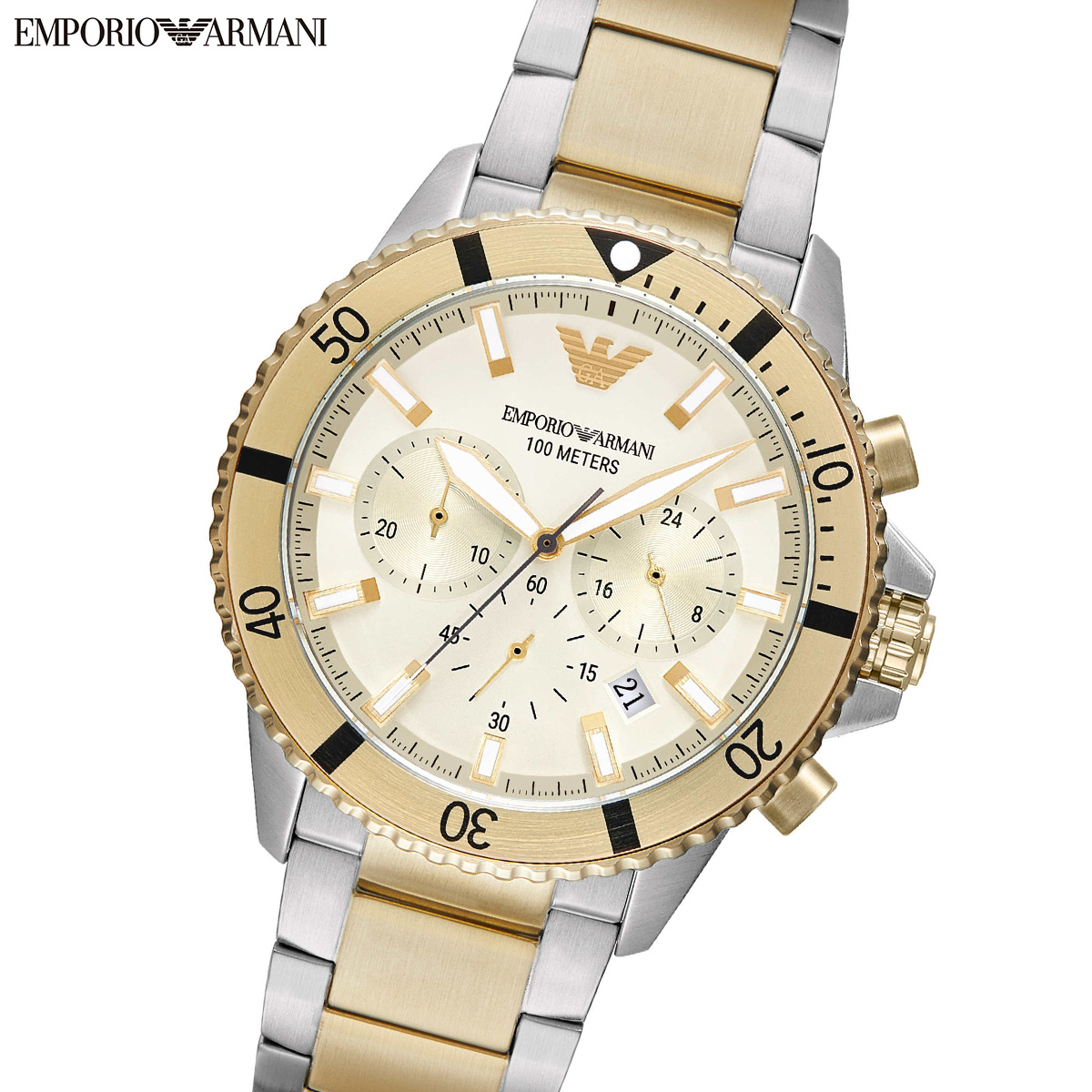 エンポリオアルマーニ EMPORIO ARMANI 腕時計 メンズ クロノグラフ ステンレススチールウォッチ AR11606