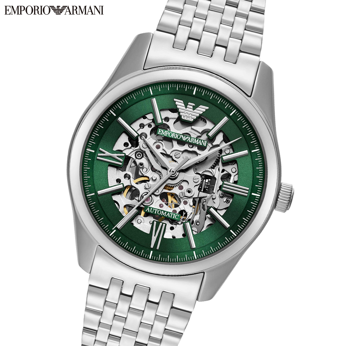 エンポリオアルマーニ EMPORIO ARMANI 腕時計 メンズ 自動巻きウォッチ ステンレススチール AR60091