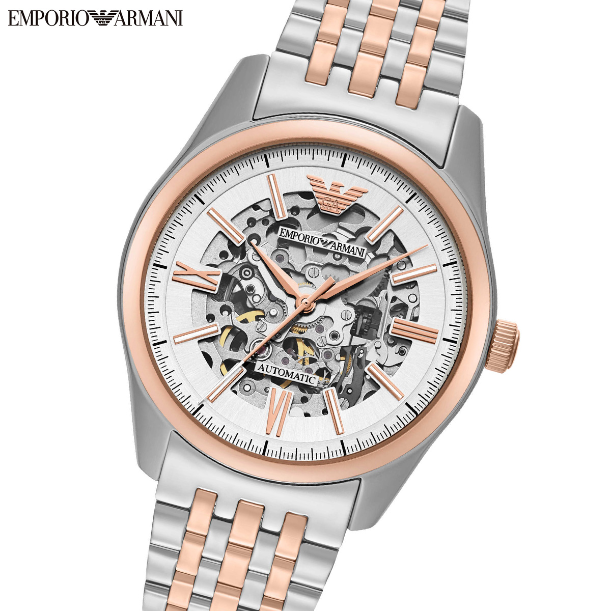 エンポリオアルマーニ EMPORIO ARMANI 腕時計 メンズ 自動巻きウォッチ ステンレススチール AR60092