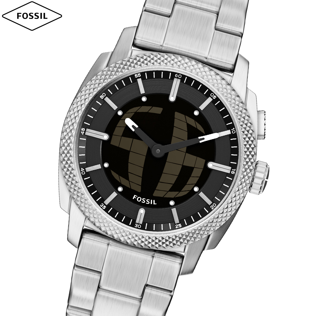 フォッシル FOSSIL 腕時計 アナデジ メンズ MACHINE BIG TIC 41mm ステンレススチール FS6155