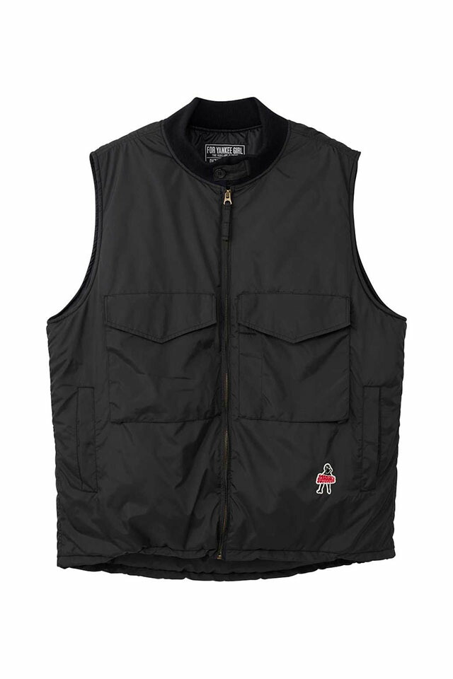 HYSTERIC GLAMOUR ヒステリックグラマー 02253AV02 VIXEN GIRLワッペン G-8 WEPベスト BLACK 正規通販 メンズ