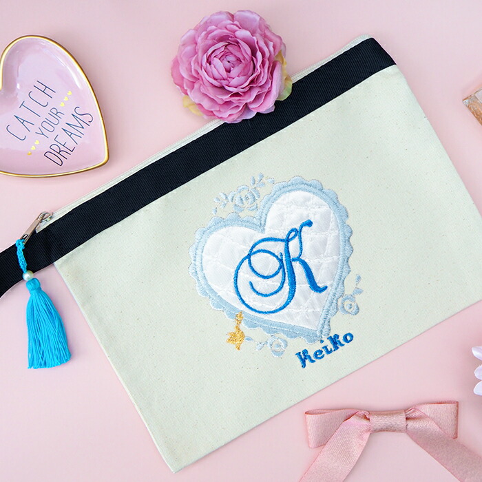 プレゼント ポーチ 名入れ 名前入り 刺繍 ギフト 贈り物 誕生日 誕生日プレゼント 女性 記念品 友達 女友達 30代 40代 50代 60代 お母さん 母親 彼女 義母