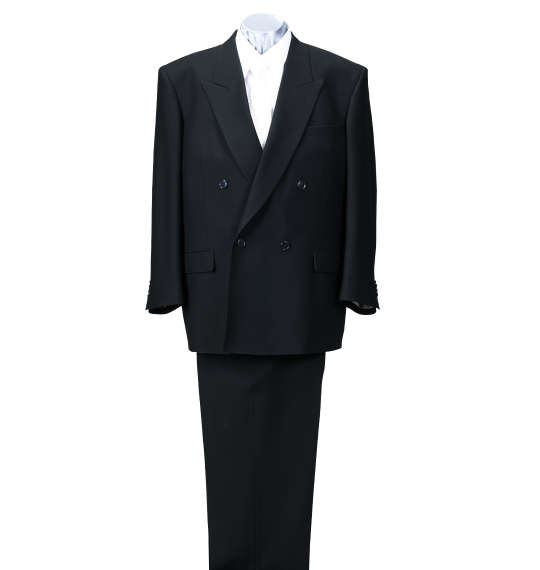 大きいサイズ メンズ MANCHES ダブル 4ツ釦1ツ掛 礼服 ブラック 1272-3302-1 3L 4L 5L 6L 7L 8L■カタログコード 1012723302-1■コメント礼服です。【C