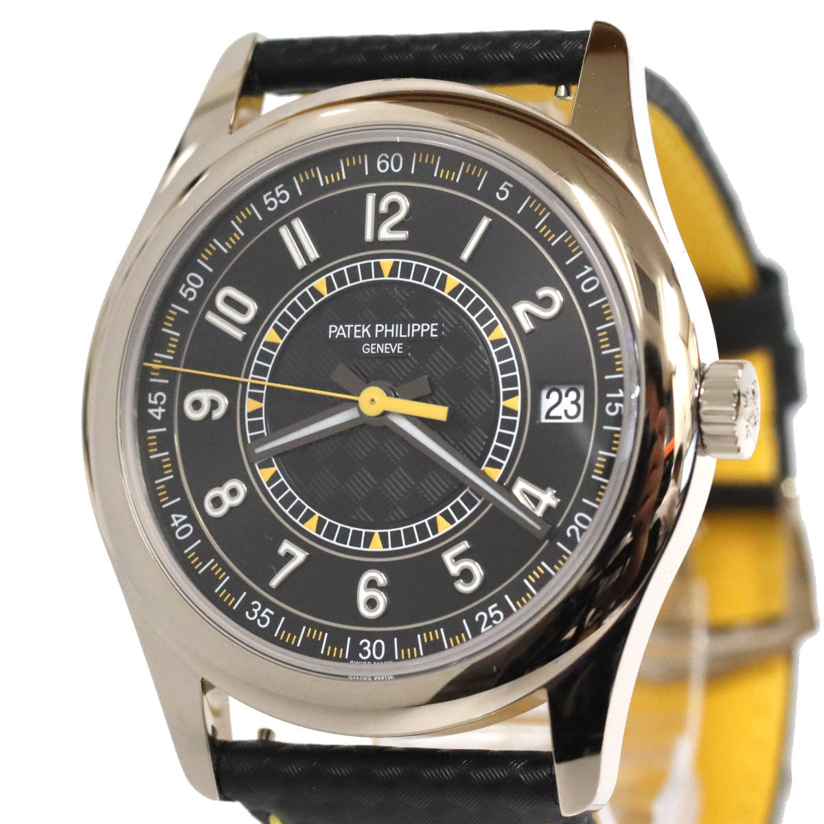 パテック・フィリップ カラトラバ(6007G-001)金無垢 ホワイトゴールド イエロー ブラック レザーベルト