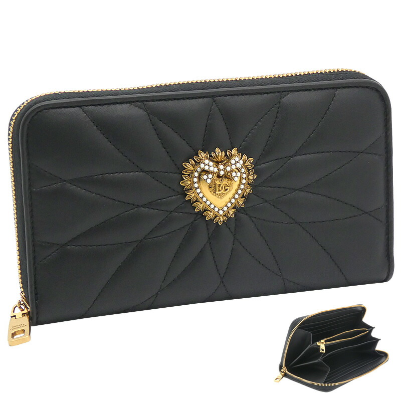 ドルチェ＆ガッバーナ DOLCE & GABBANA ディヴォーション ジップアラウンドウォレット ナッパレザー BI0473VA96780999 ドルガバ ラウンドフ